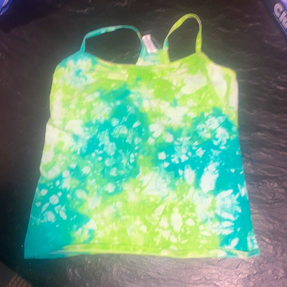 Tie dye yoga tank top